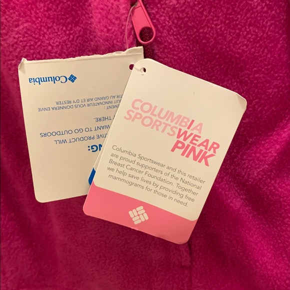 Columbia Ladies Breast Cancer Supporter Fleece Full Zip Jacket 🩷 - Picture 8 of 16
